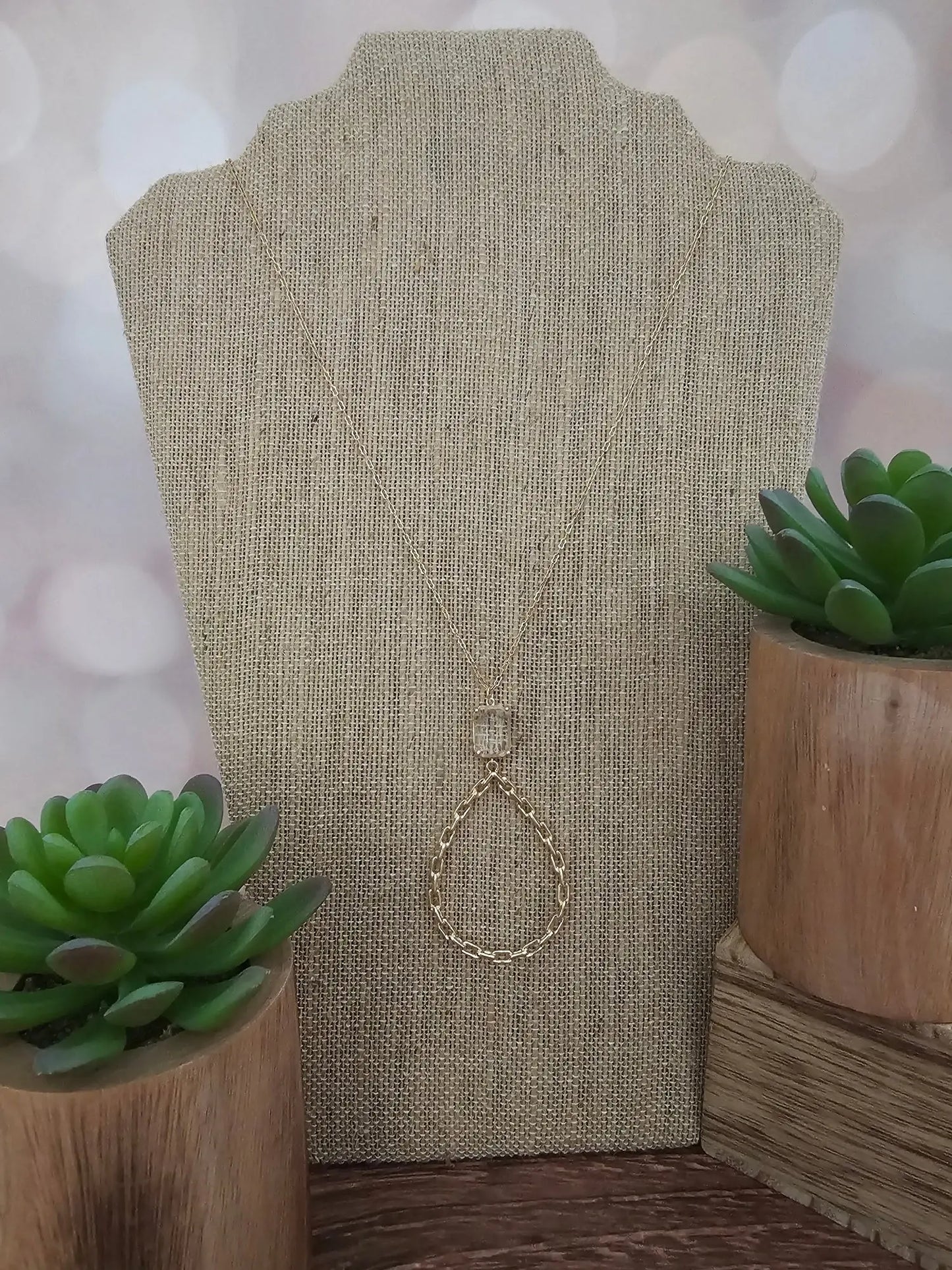 Twisty Teardrop with Clear Stone What's Hot
