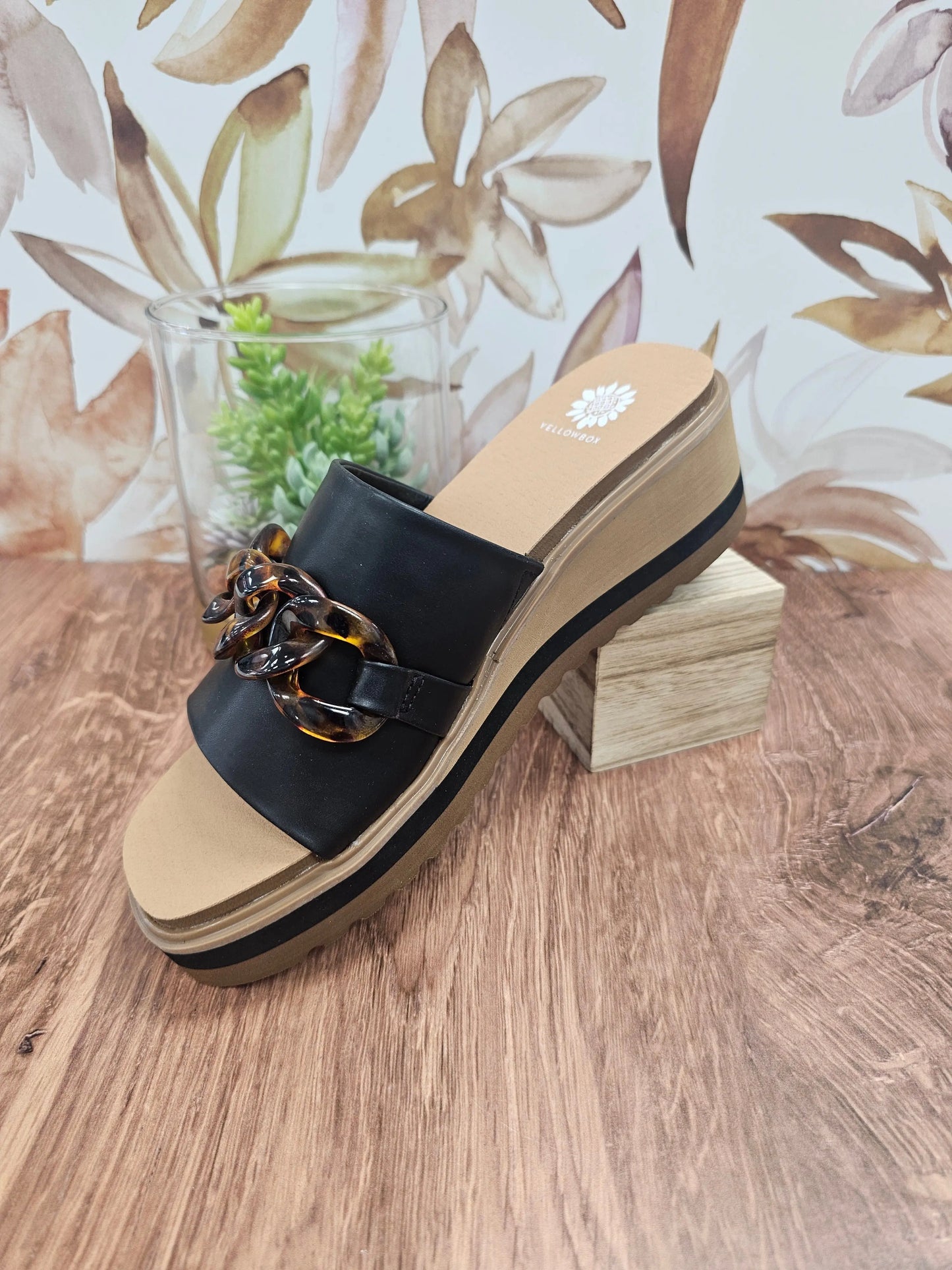 Alora Wedge Slide Yellow Box