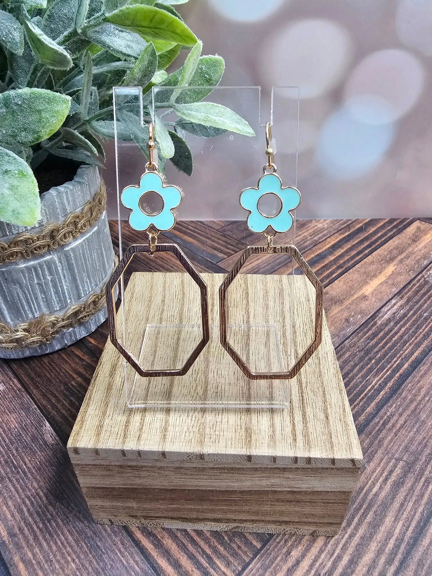 Enamel Flower Dangles Multi Color What's Hot