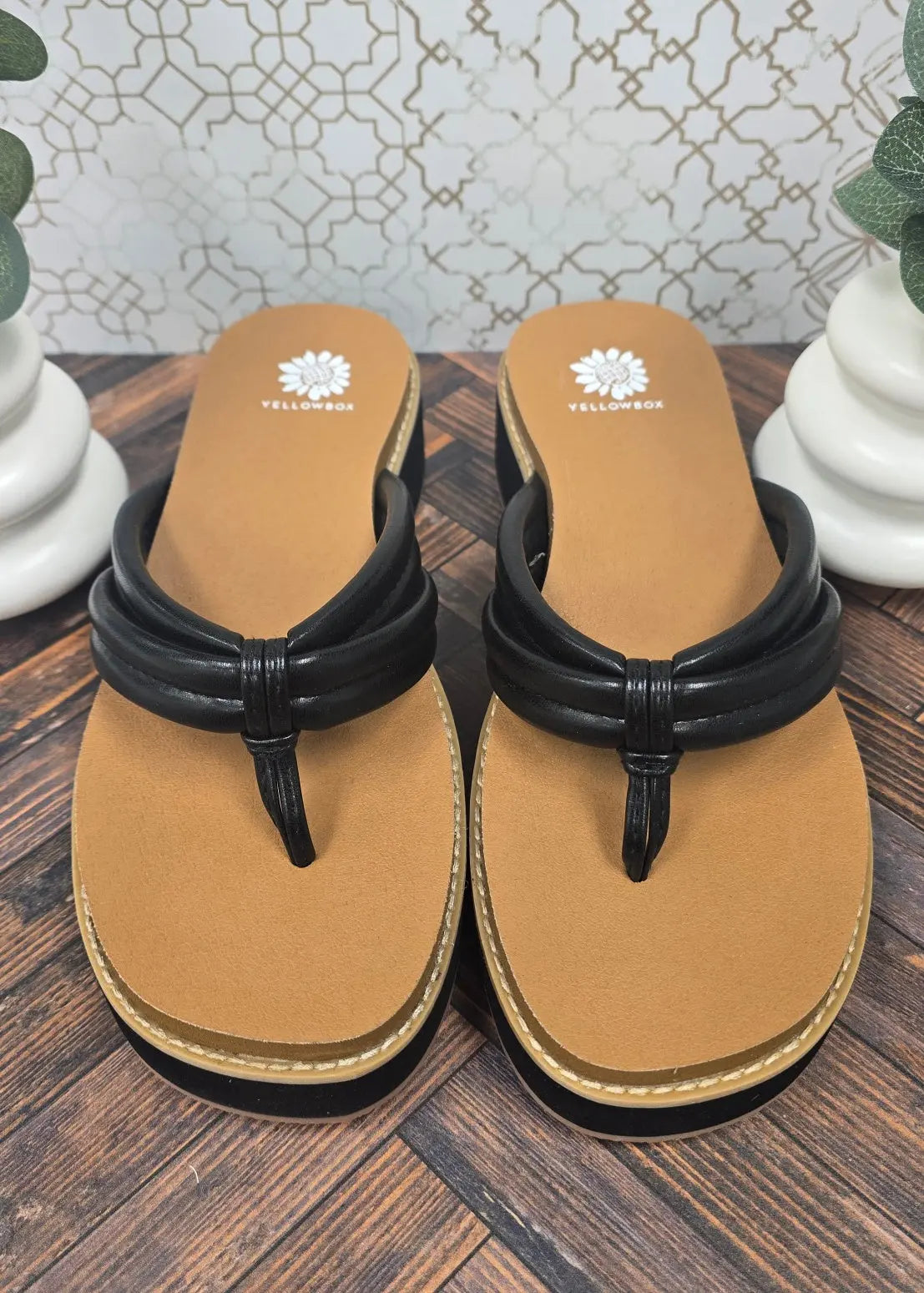 Hasani Flatform Sandal Yellow Box