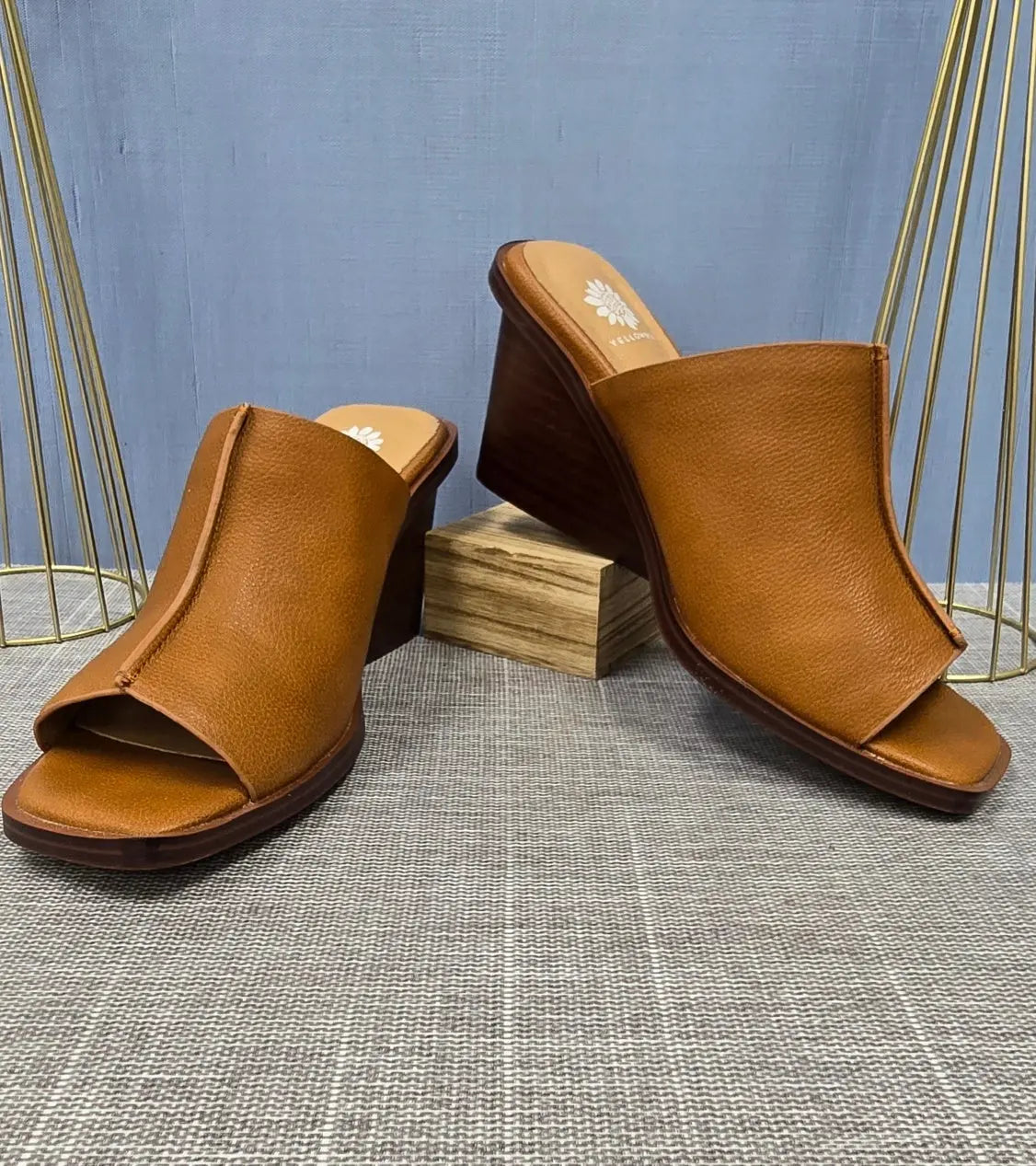 Vellore Wedge Sandal Yellow Box