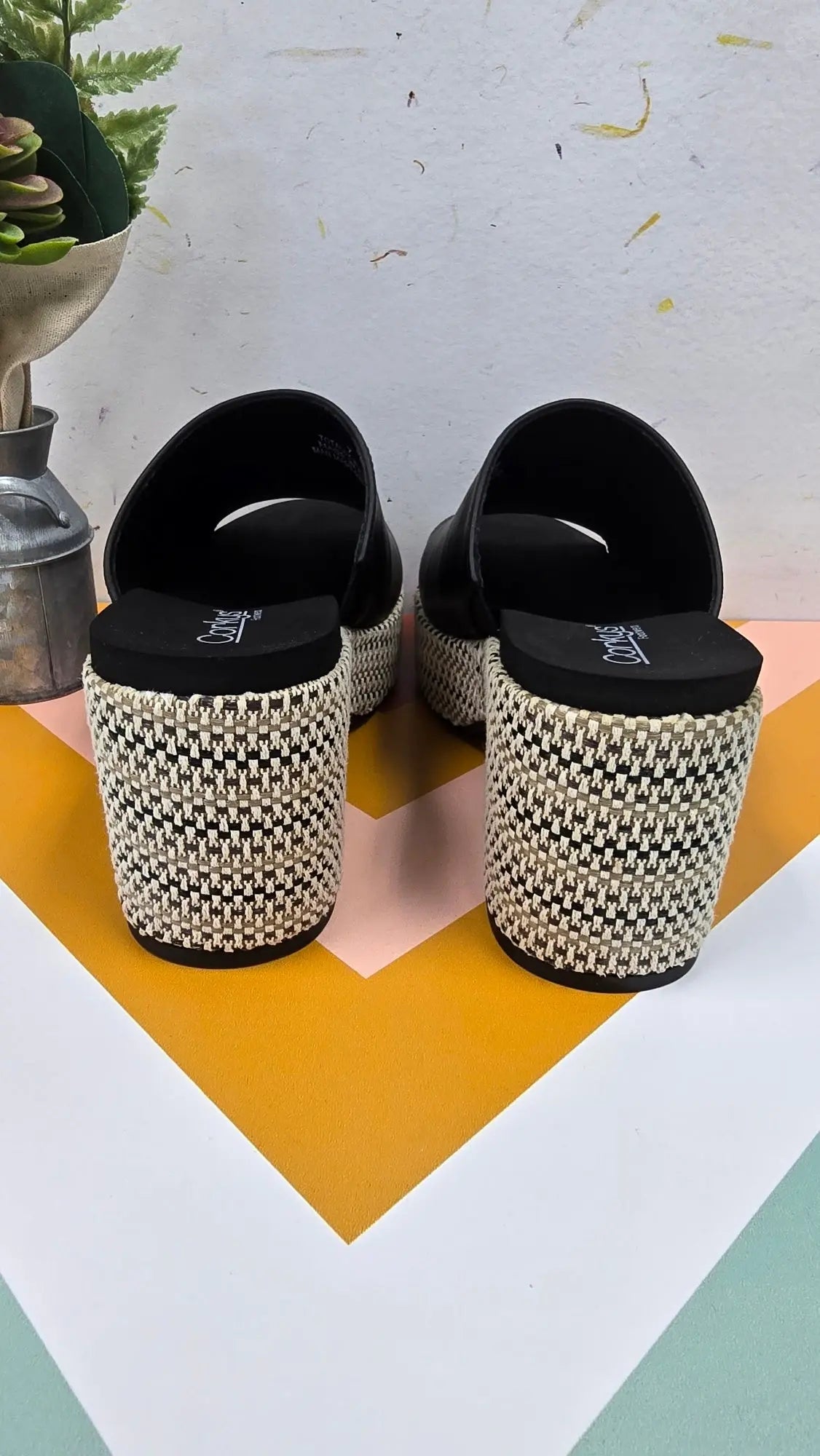 Black Raffia Slides Corky's
