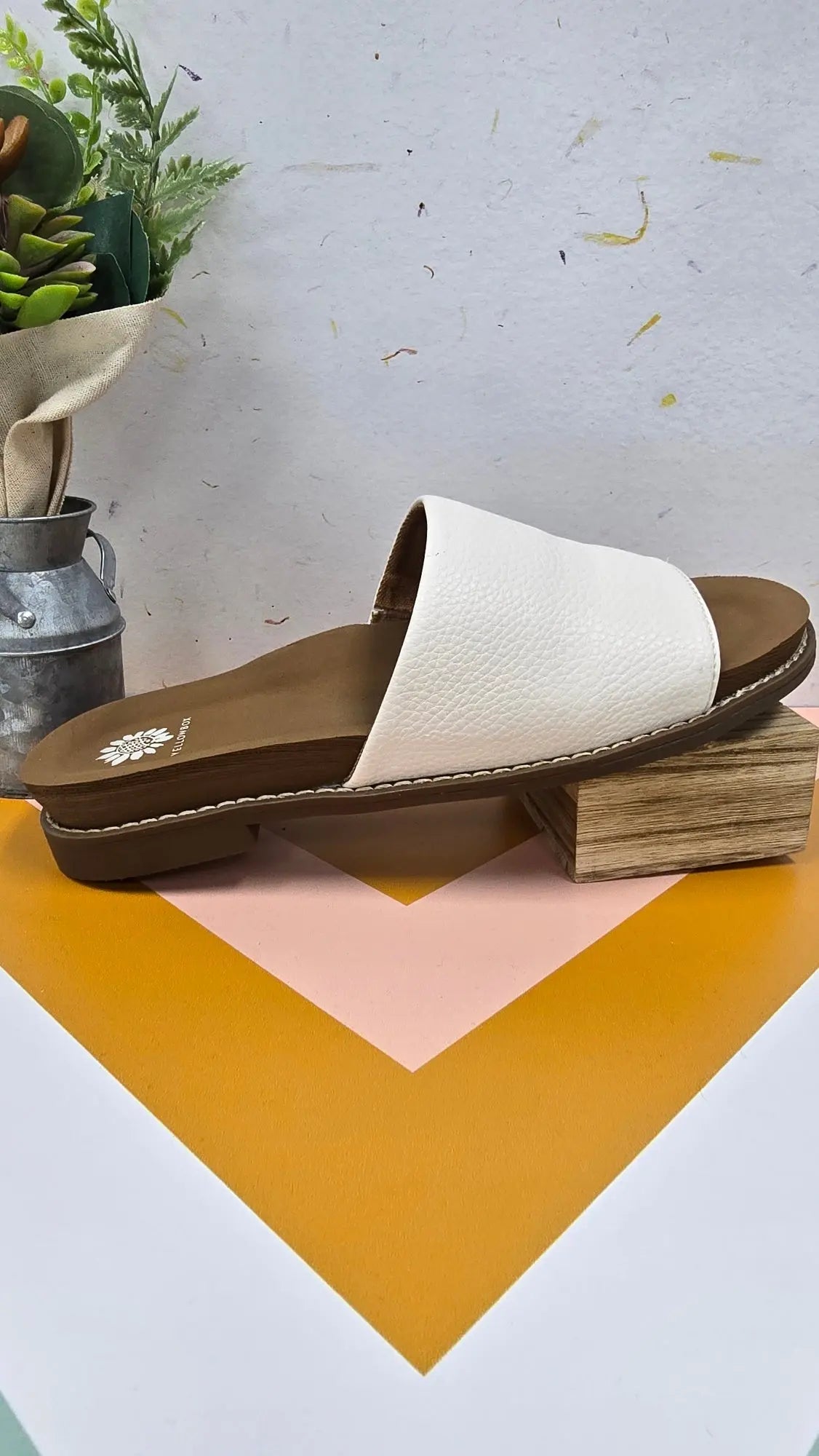 Kalo Slide Sandal Yellow Box