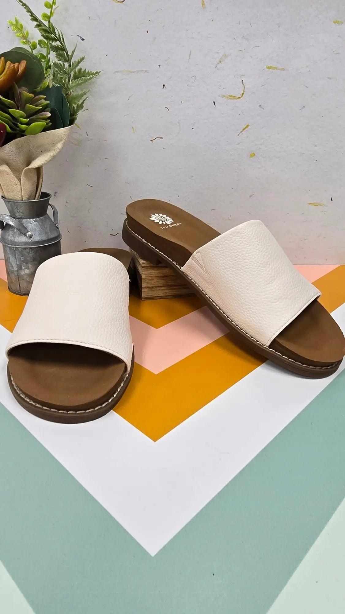 Kalo Slide Sandal Yellow Box