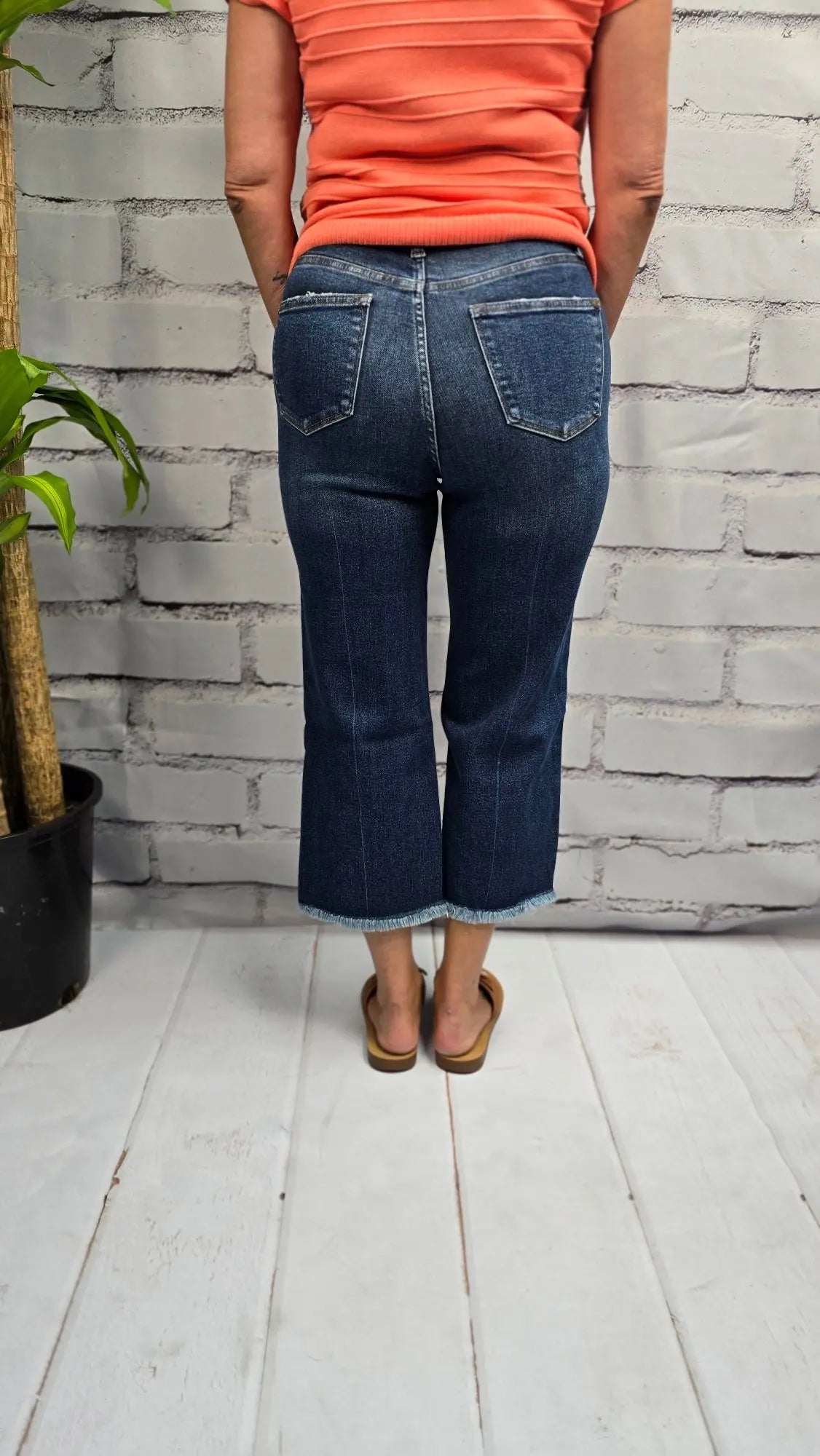 Josie HW Button Fly Crop Wide Leg Judy Blue
