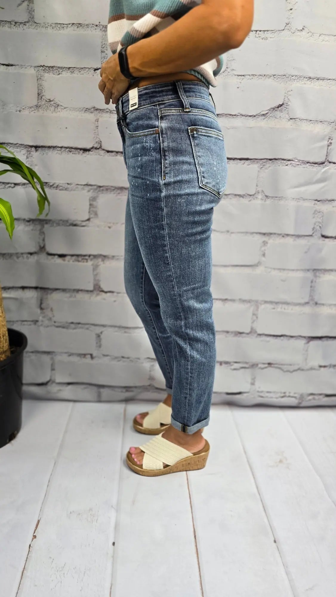 Dakota Bleach Splash Relaxed Jeans Judy Blue