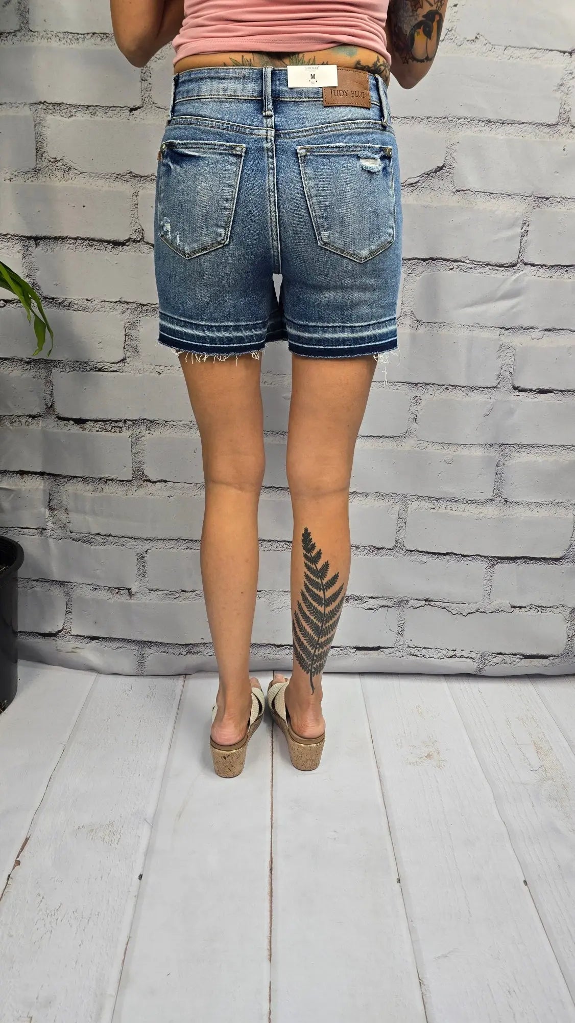 Maisie MR Tummy Control Vintage Wash Release Hem Shorts Judy Blue