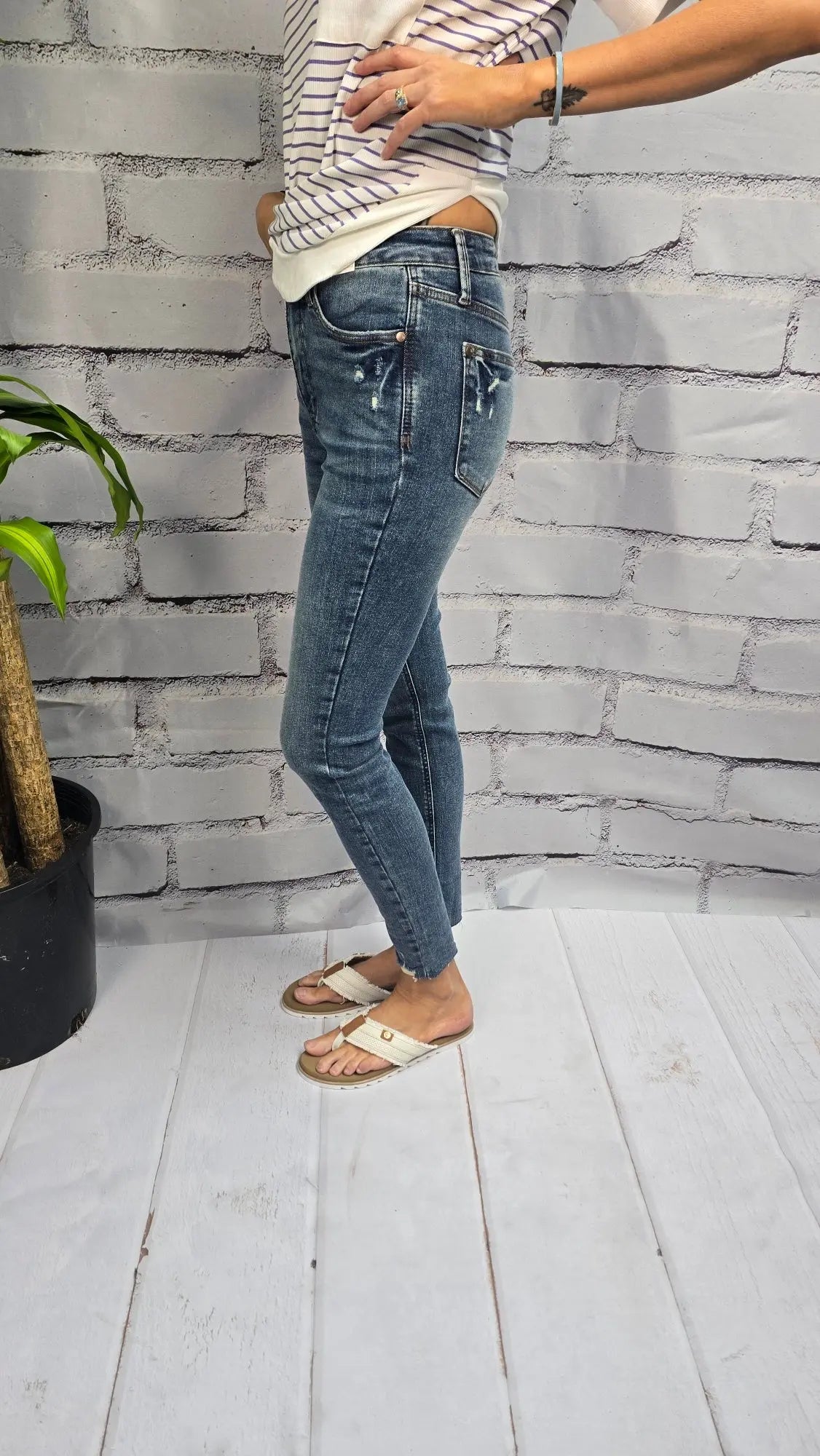 Tatum Tummy Control Vintage Wash Skinny Judy Blue