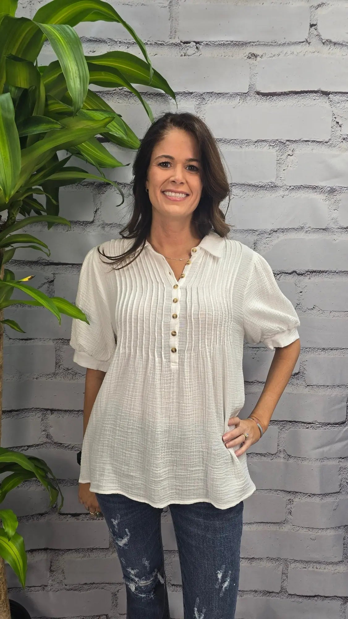 Gauze Short Sleeve Jodifl
