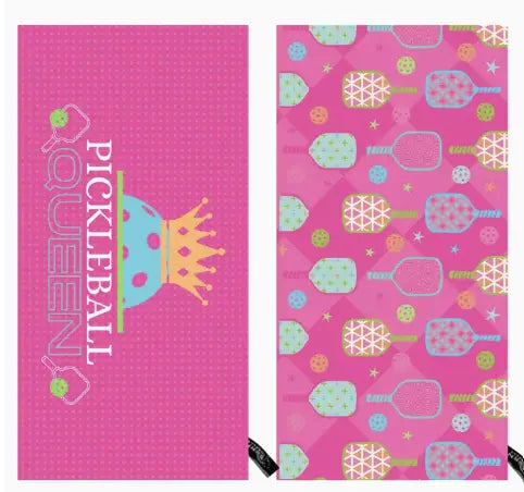 Pickleball Queen Double-Sided Microfiber Athletic Towel Born To Rally