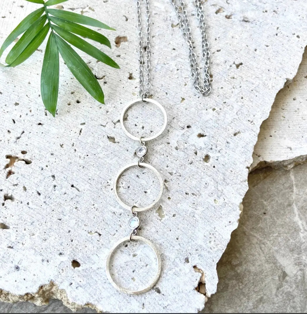 Silver Crystal Necklace VB & Co Designs