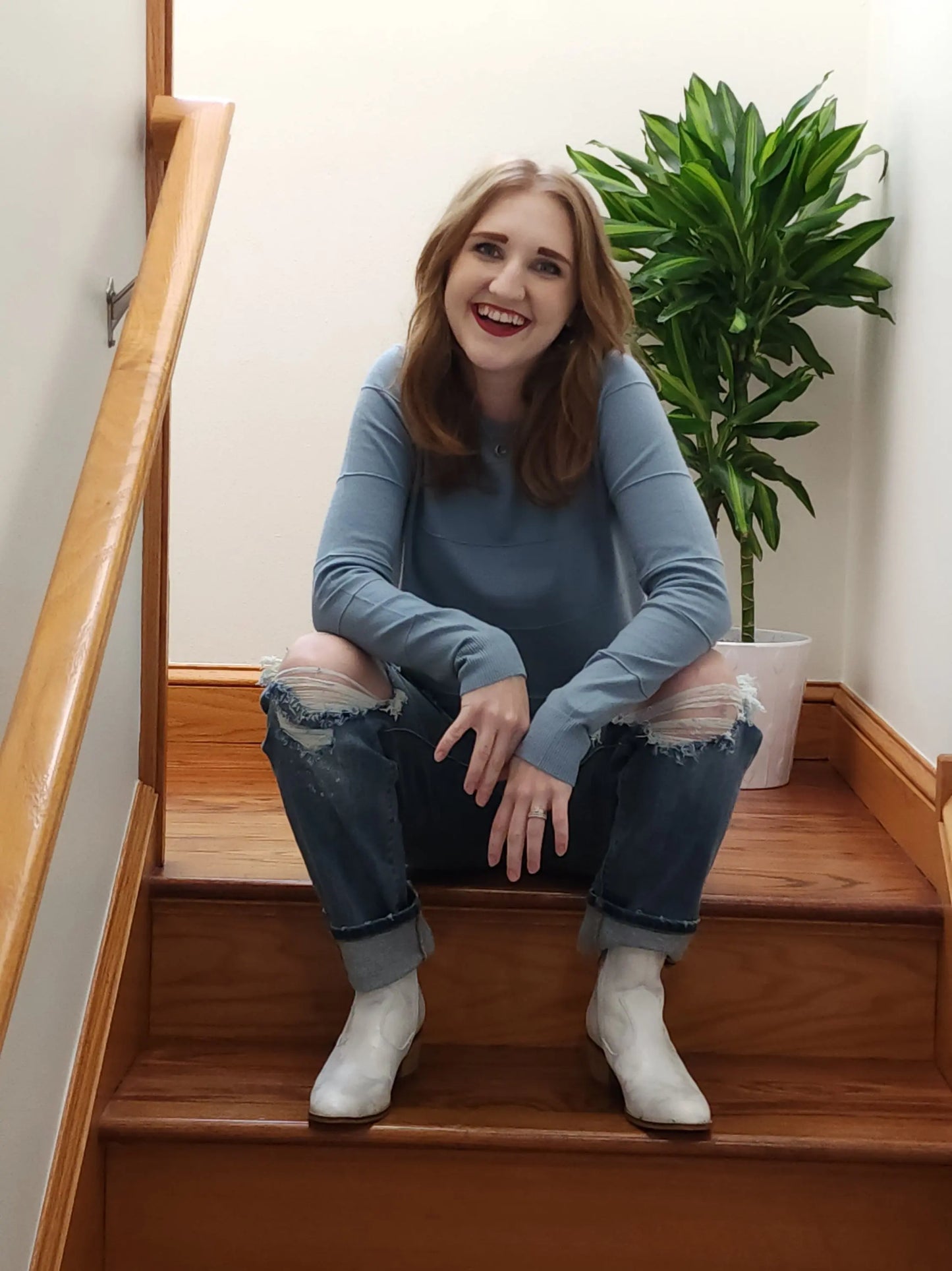 Dusty Blue Sweater Staccato