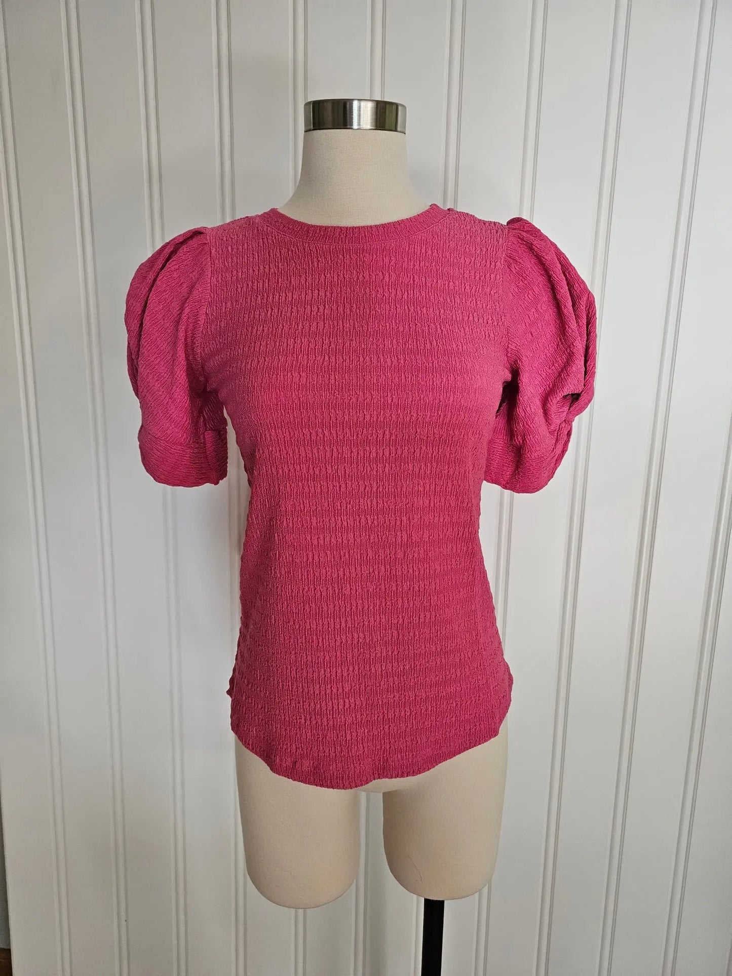 Pink Puff Sleeves *Clearance* No Returns Ces Femme