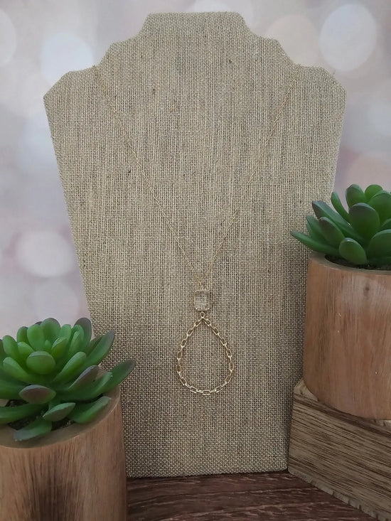 Twisty Teardrop with Clear Stone What's Hot