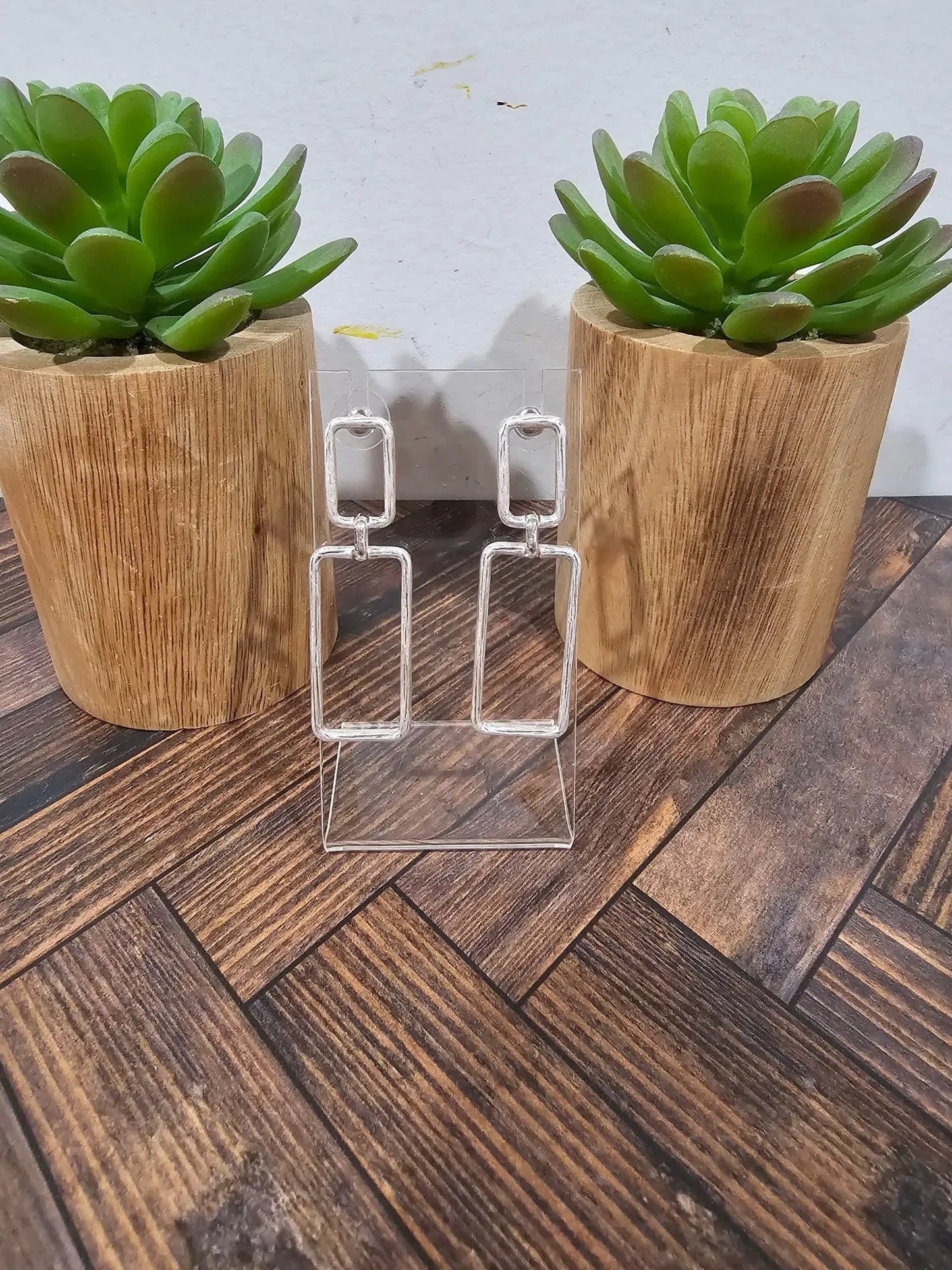 Double Square Earrings What's Hot