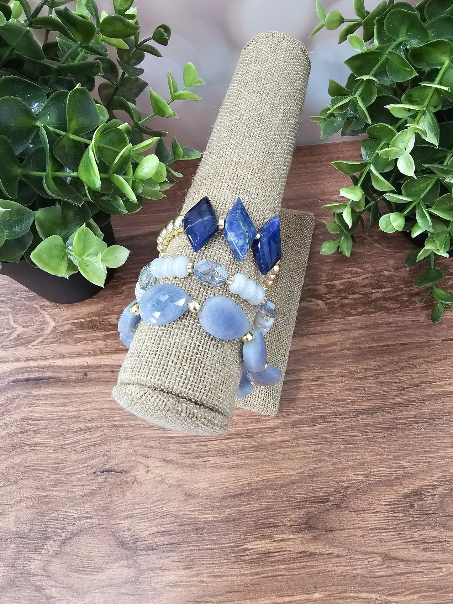 Blue Stone Bracelet Set Ermish