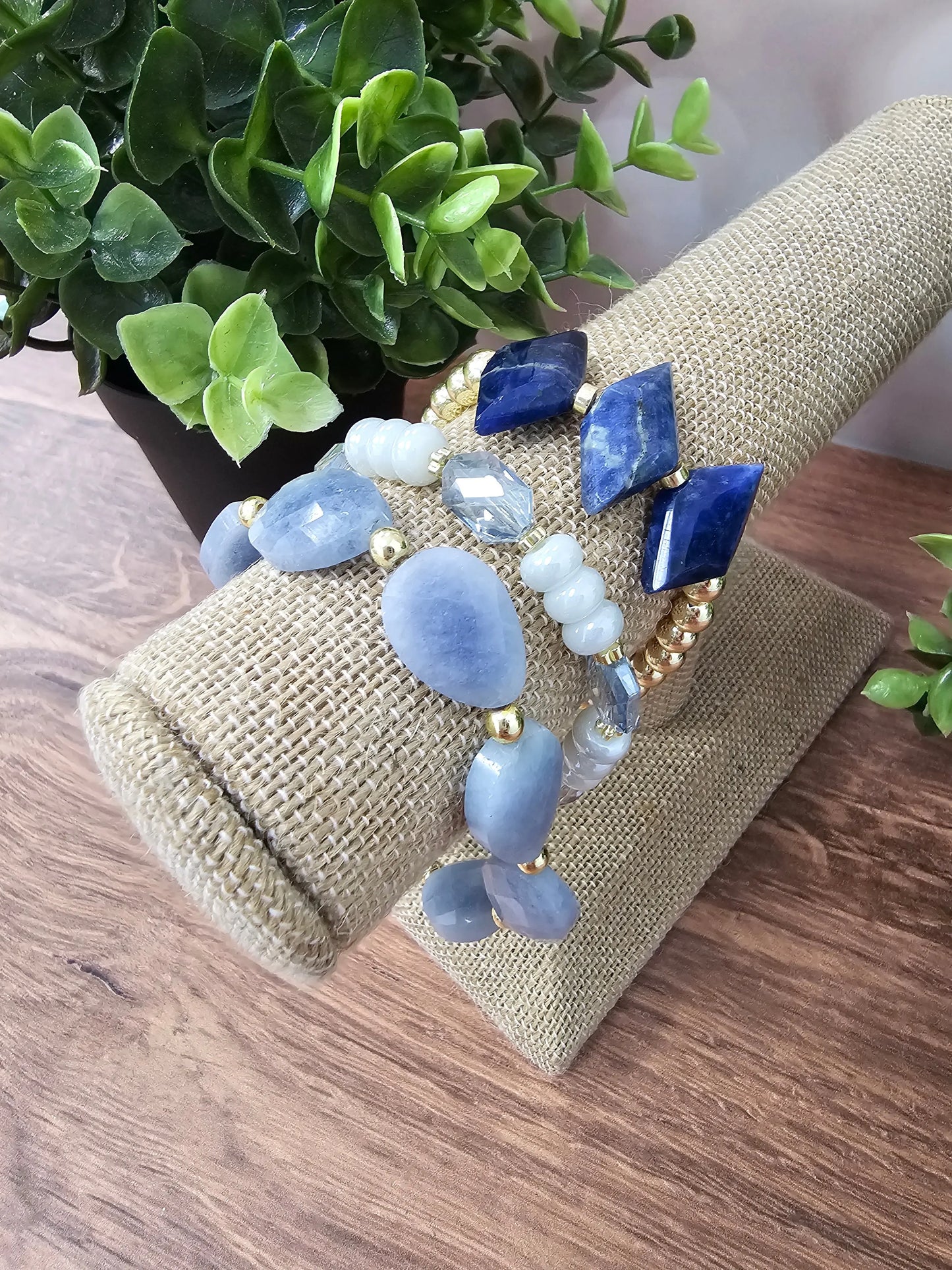 Blue Stone Bracelet Set Ermish