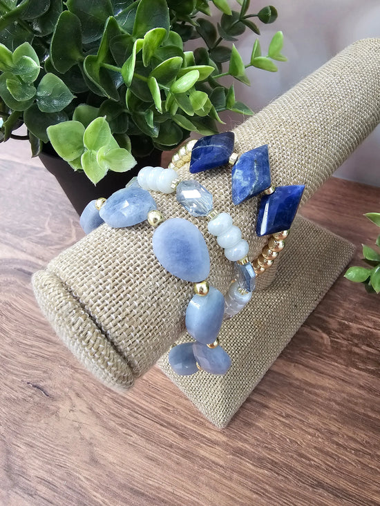 Blue Stone Bracelet Set Ermish