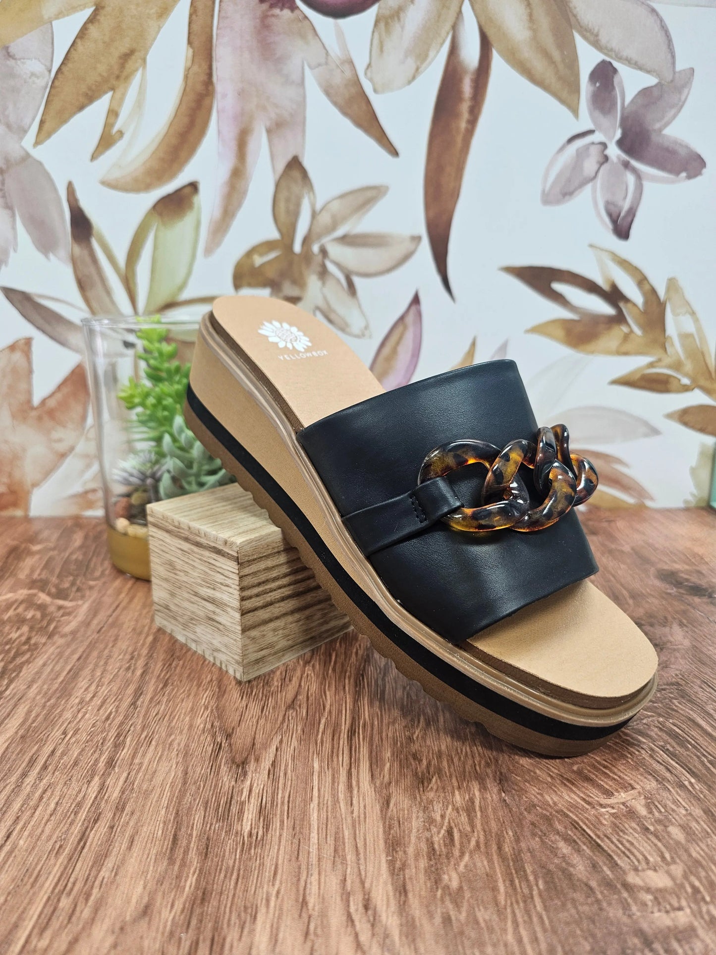 Alora Wedge Slide Yellow Box