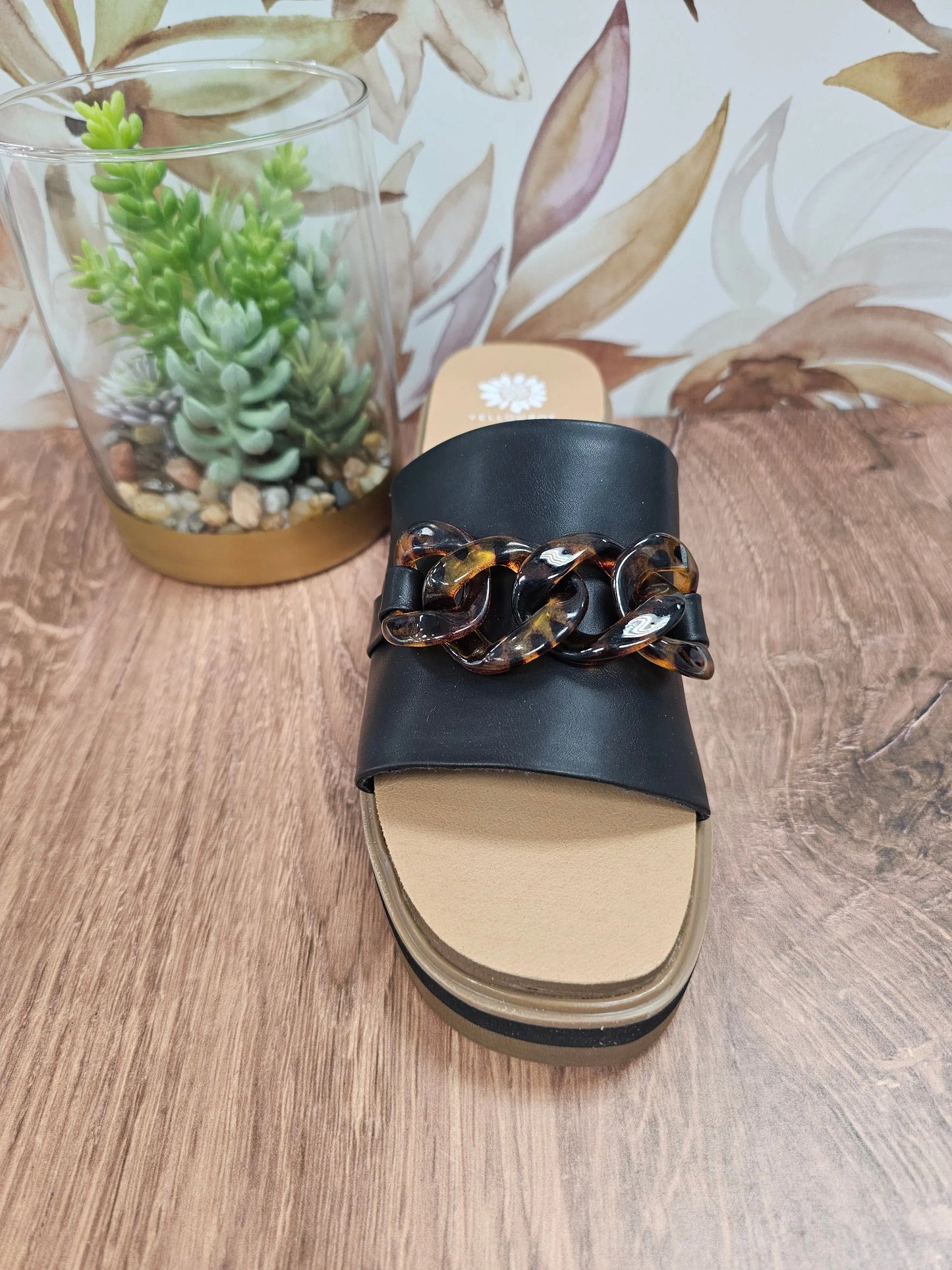 Alora Wedge Slide Yellow Box