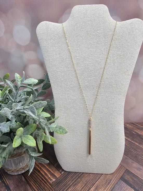 Rhinestone Bar Necklace What's Hot
