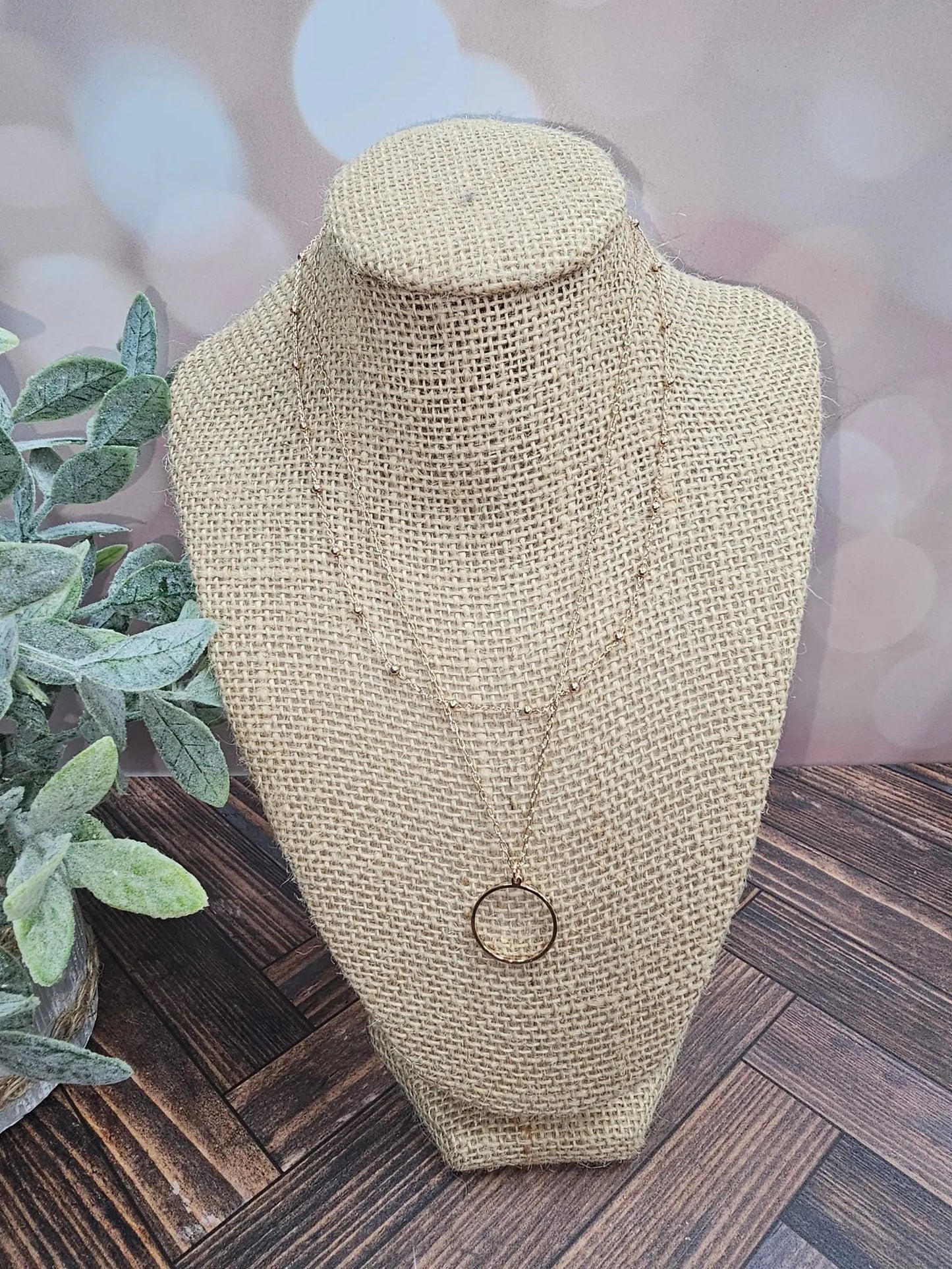 Water Resistant Beaded Circle Necklace What's Hot