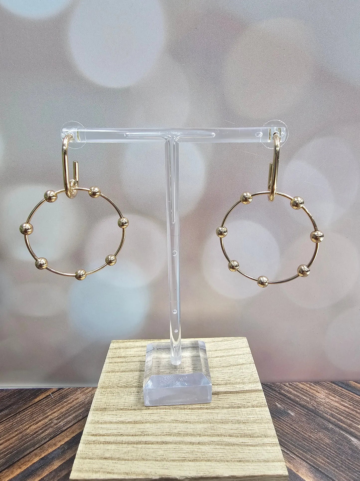 Water Resistant Hoops W/ Beaded Accents What's Hot