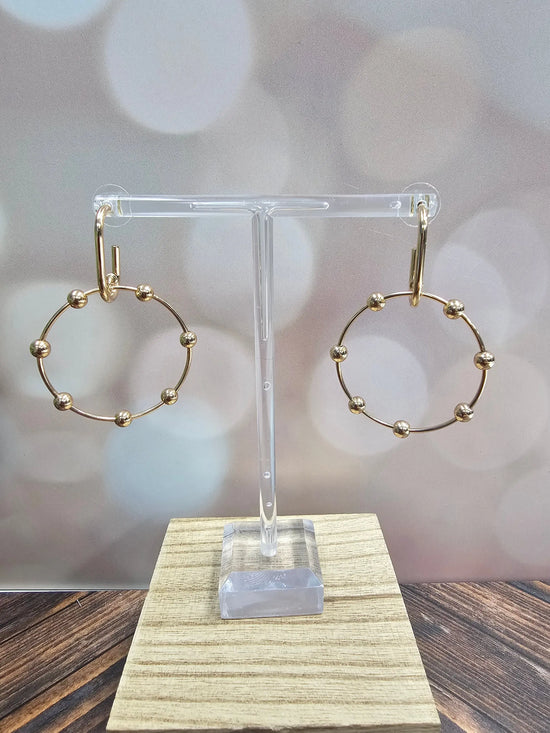 Water Resistant Hoops W/ Beaded Accents What's Hot