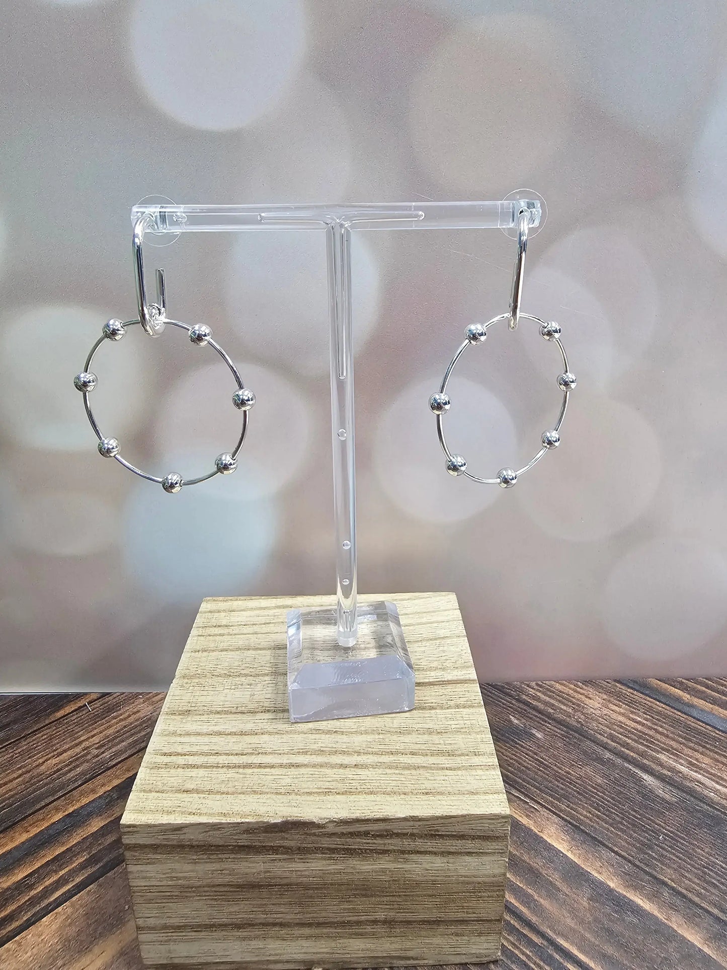 Water Resistant Hoops W/ Beaded Accents What's Hot