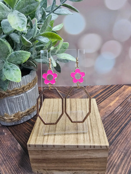 Enamel Flower Dangles Multi Color What's Hot
