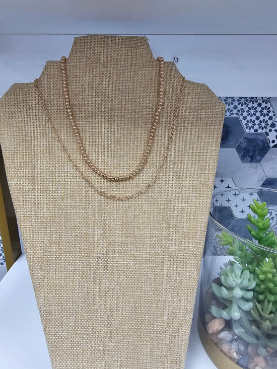 Water Resistant Gold Dual Chain Beaded What's Hot