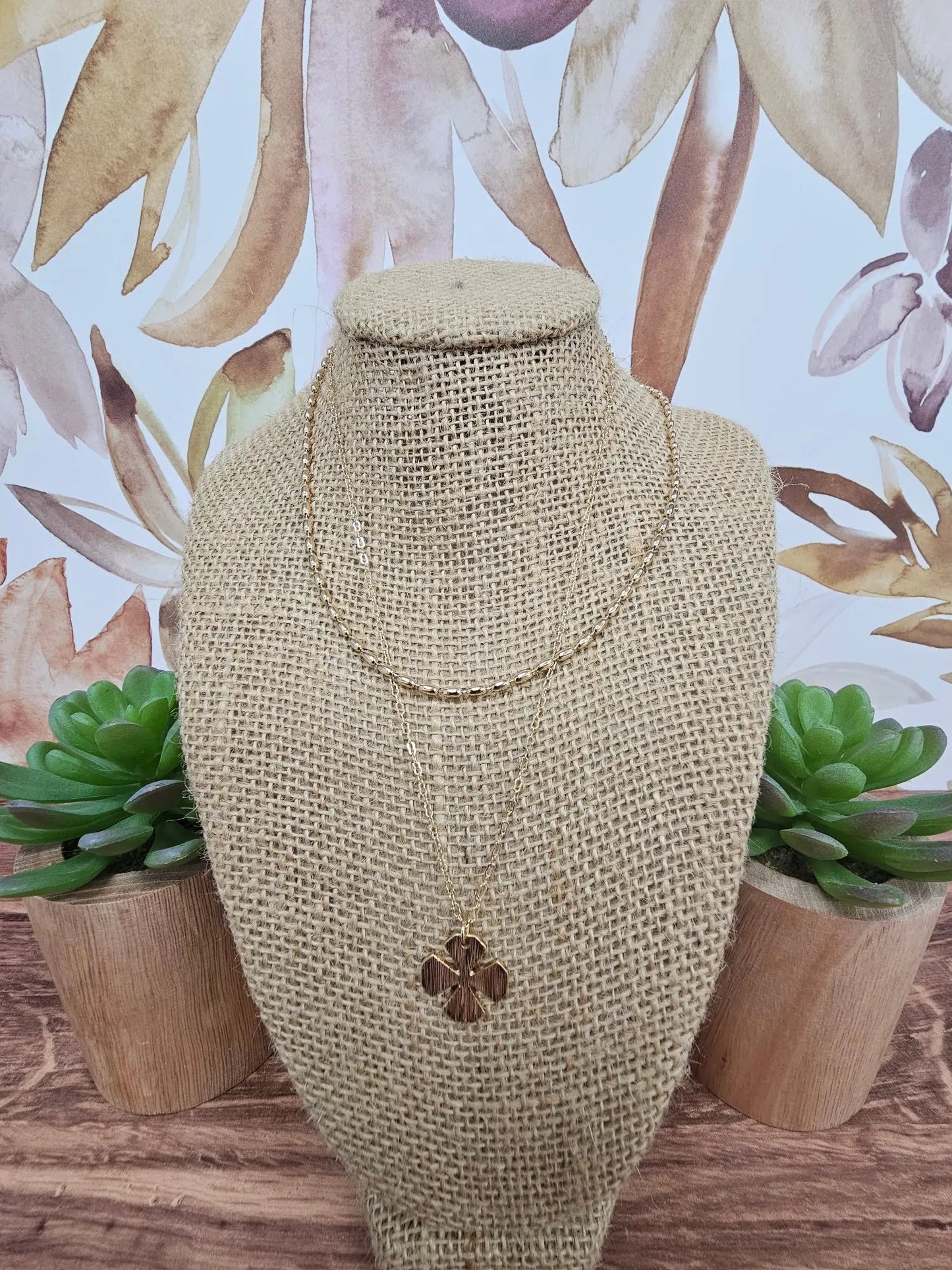 Hammered Clover Necklace What's Hot