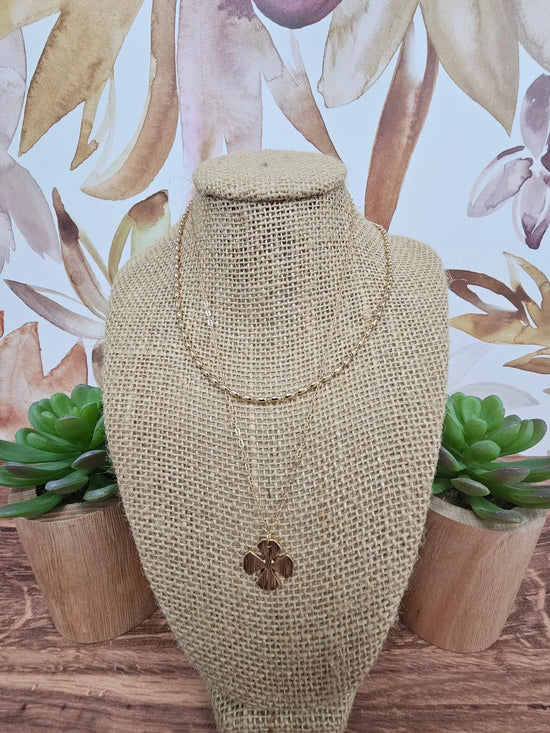 Hammered Clover Necklace What's Hot