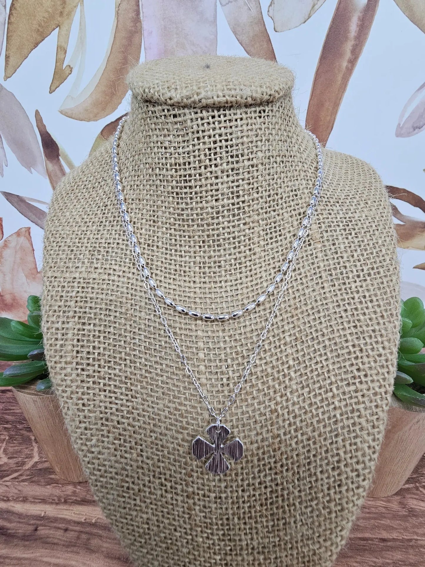 Hammered Clover Necklace What's Hot
