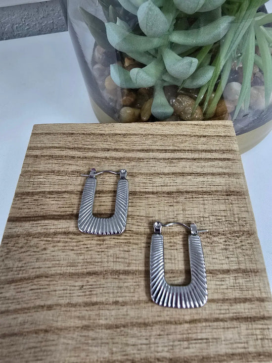 Textured U Hoops Blueye Jewelry