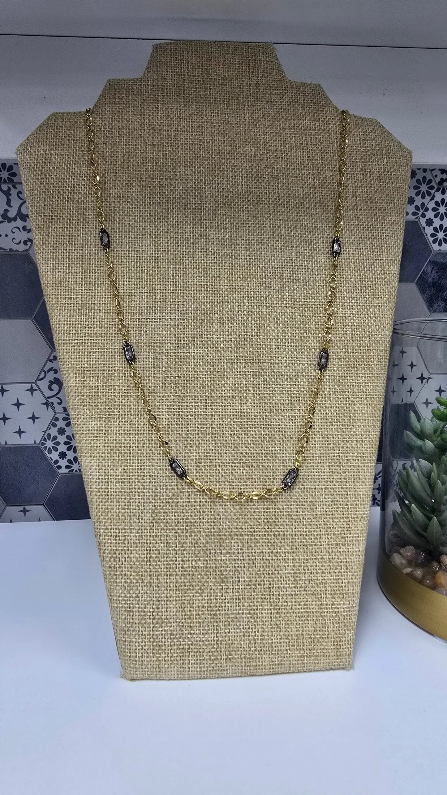 Rectangle Glass Bead Necklace rant & rave