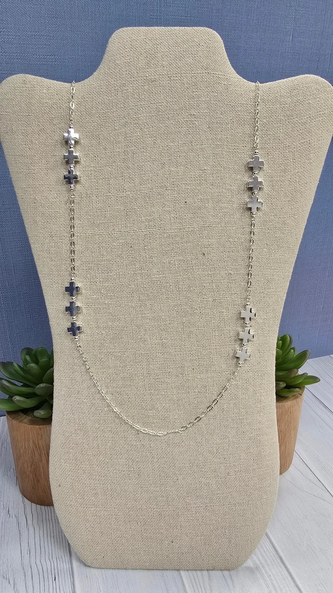 Water Resistant Cross & Chain 32" Necklace What's Hot