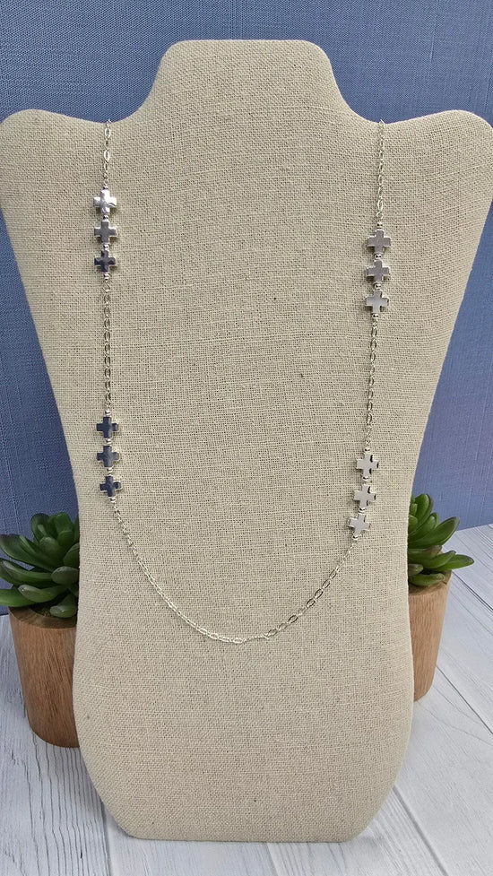 Water Resistant Cross & Chain 32" Necklace What's Hot