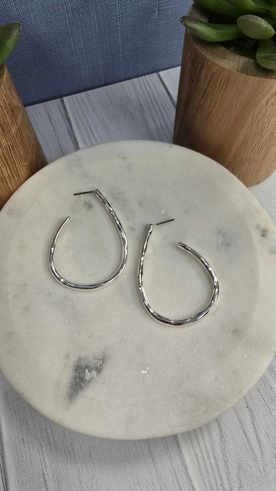 Hammered Teardrop Earrings What's Hot