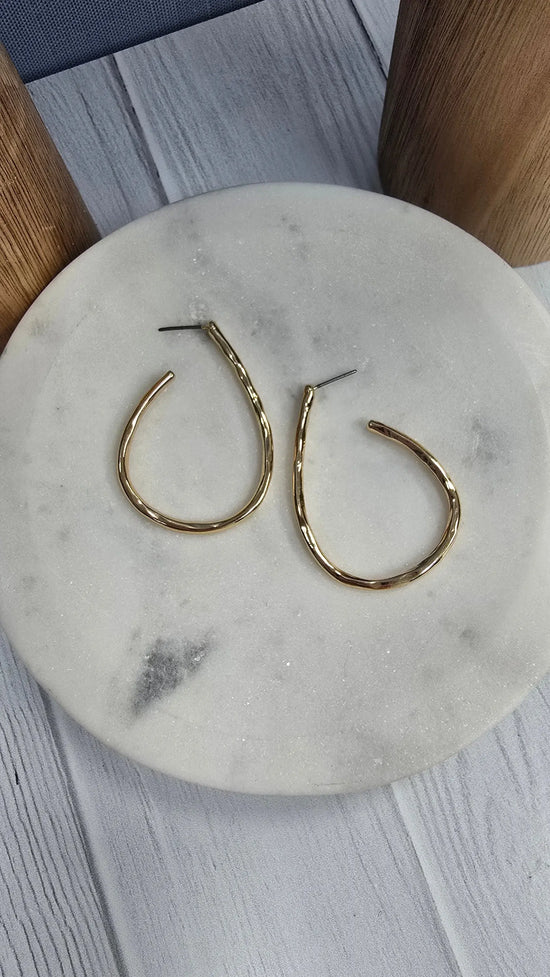 Hammered Teardrop Earrings What's Hot