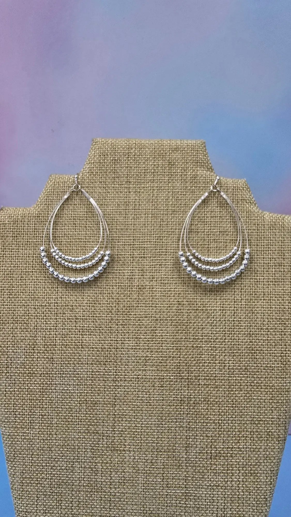 Silver Beaded Hoops What's Hot