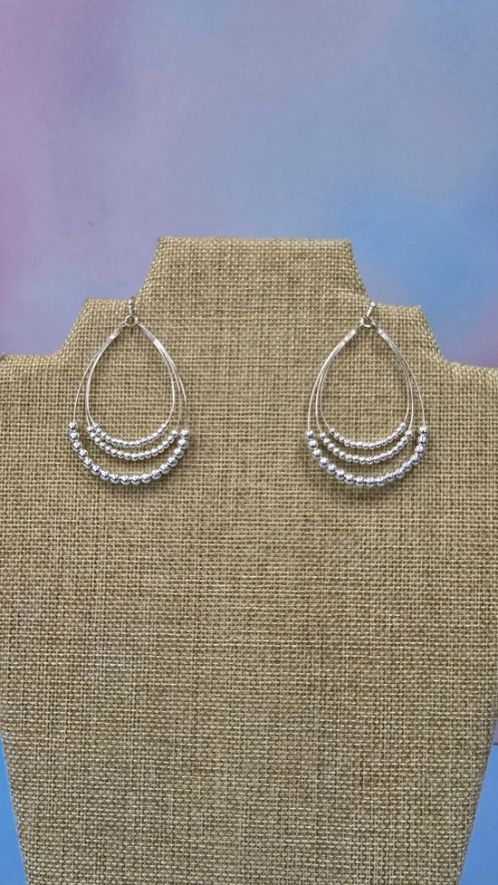 Silver Beaded Hoops What's Hot