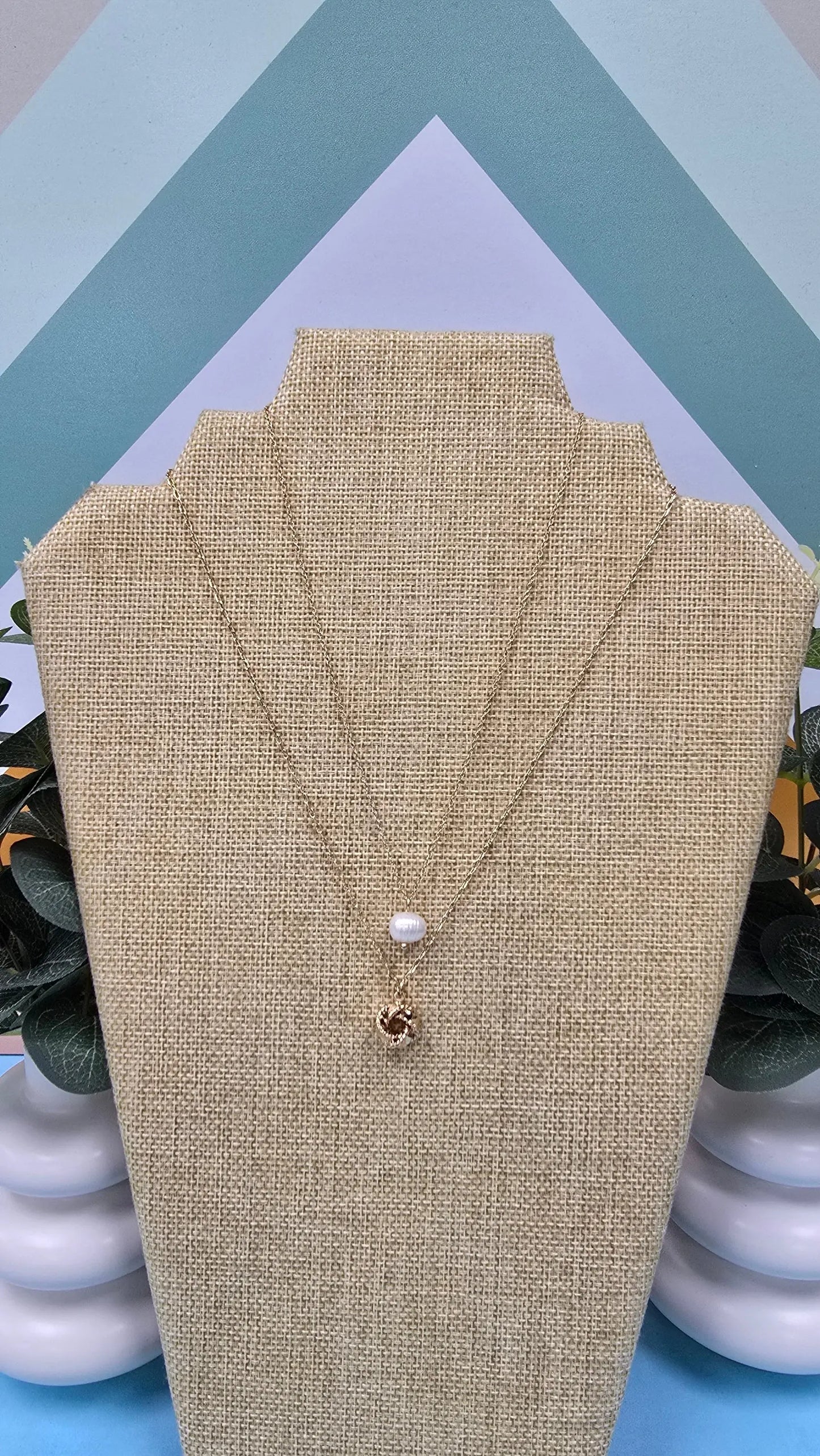 WR  Double Layer Pearl & Knot What's Hot