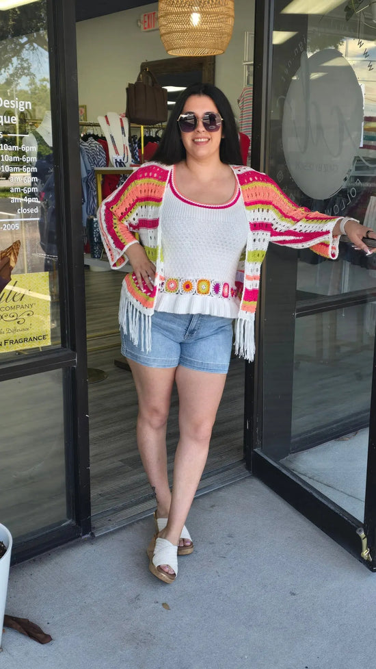 Multi Color Cardigan Tribal