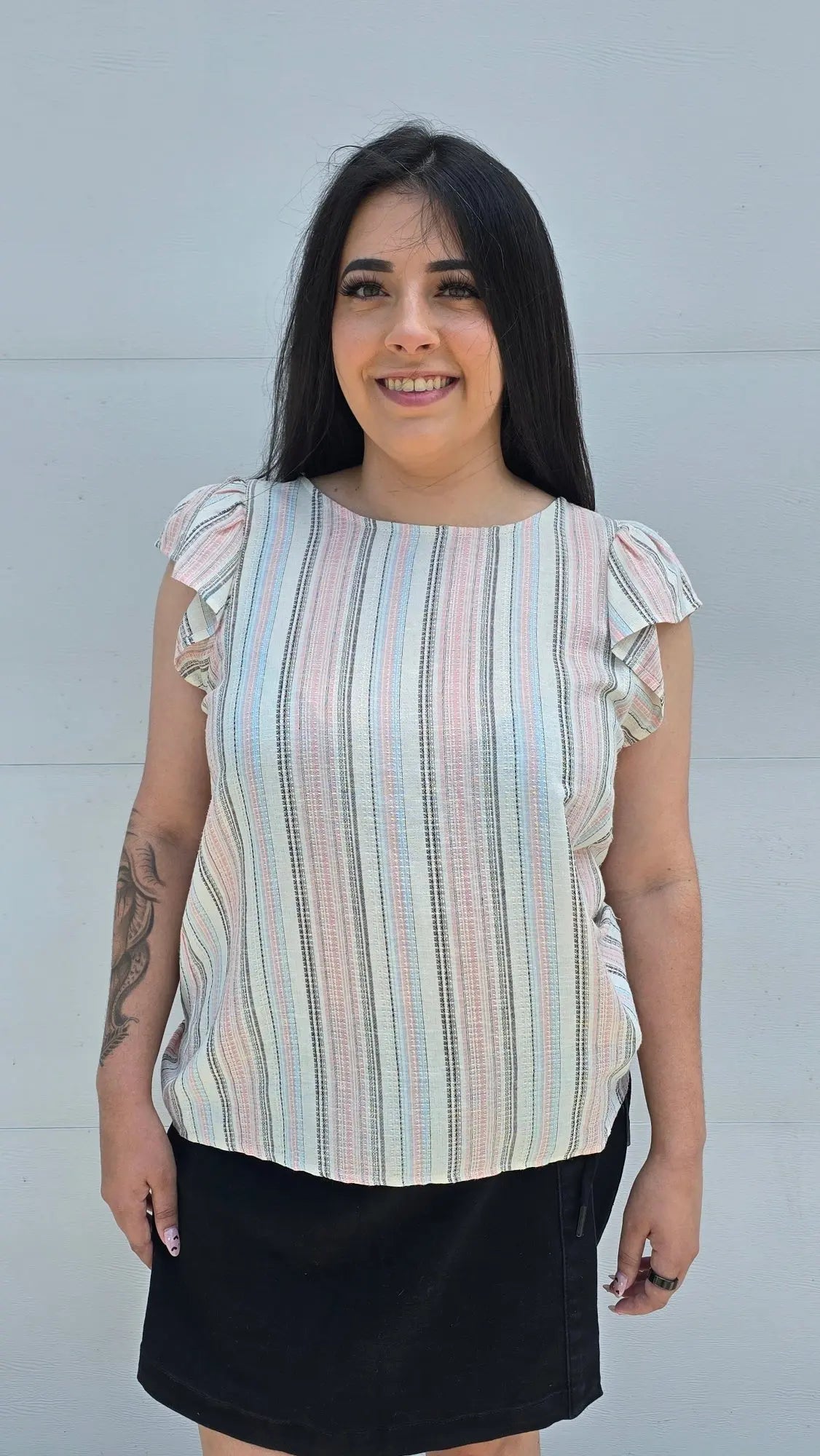 Yarndye Striped Top Staccato