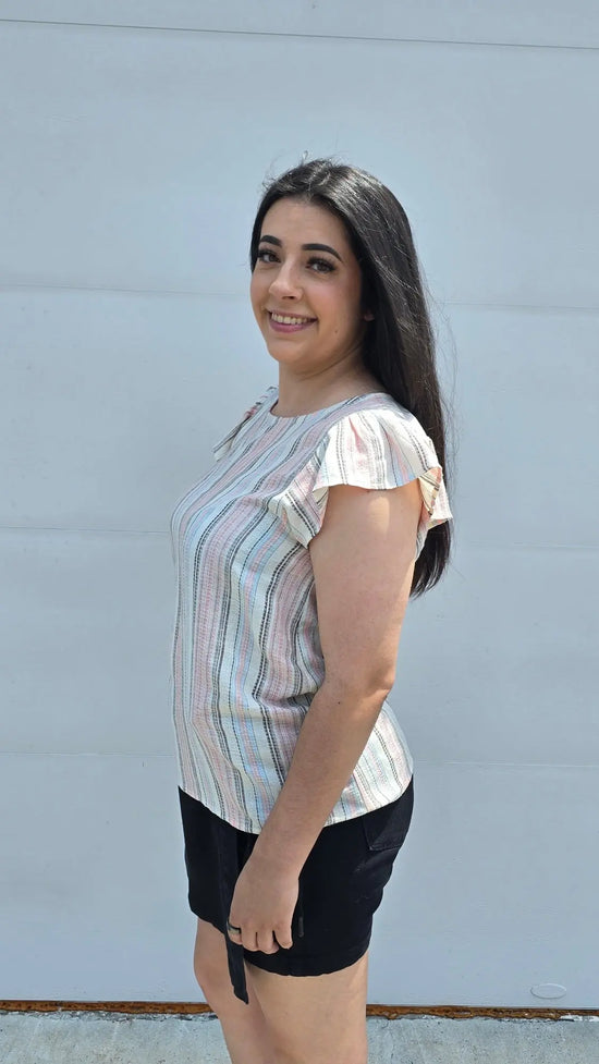 Yarndye Striped Top Staccato