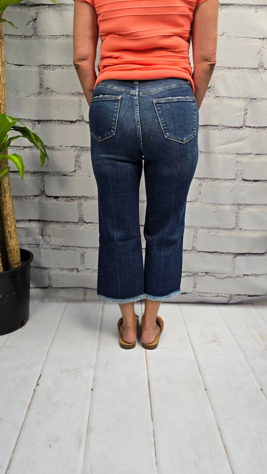 Josie HW Button Fly Crop Wide Leg Judy Blue