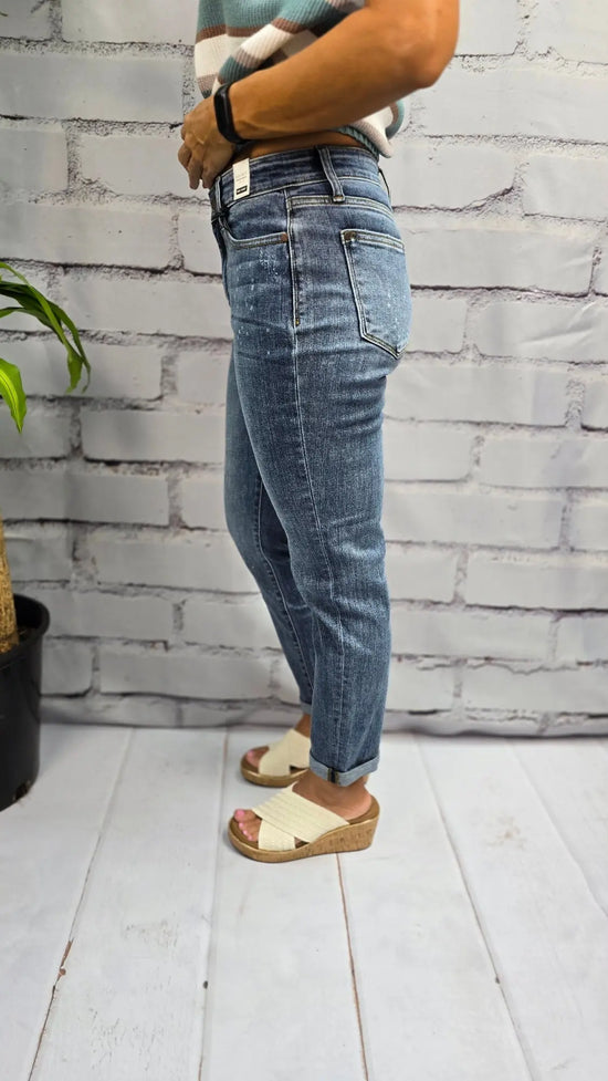 Dakota Bleach Splash Relaxed Jeans Judy Blue