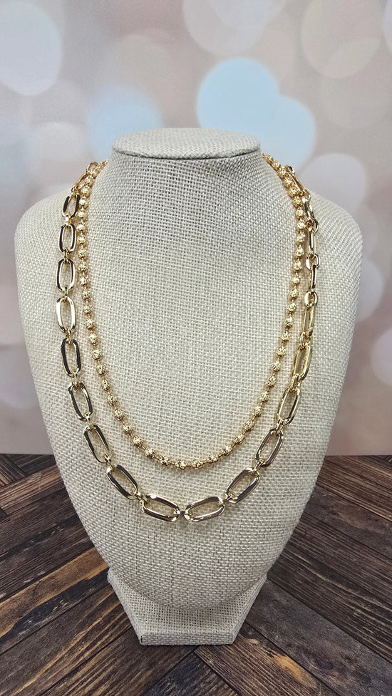 Golden Duo Layers Necklace What's Hot