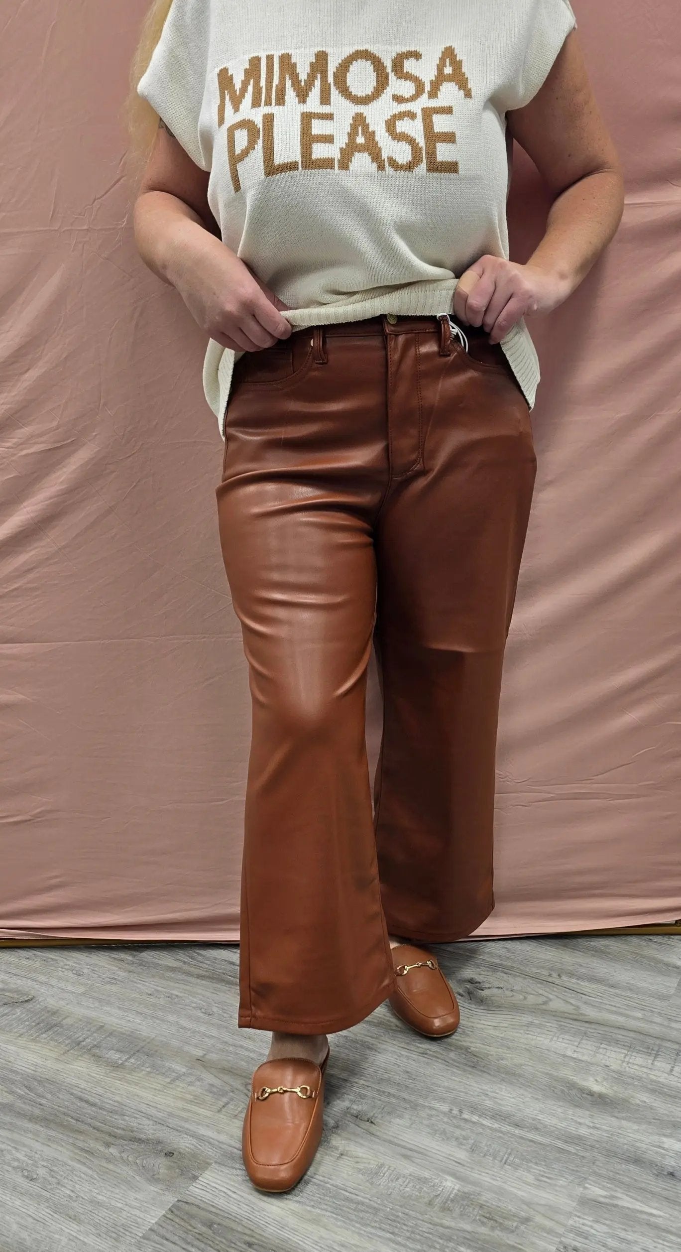 Kendall Faux Leather Crops Judy Blue